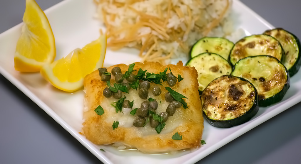 Sauteed Cod with Lemon and Caper Butter Med Asian Life